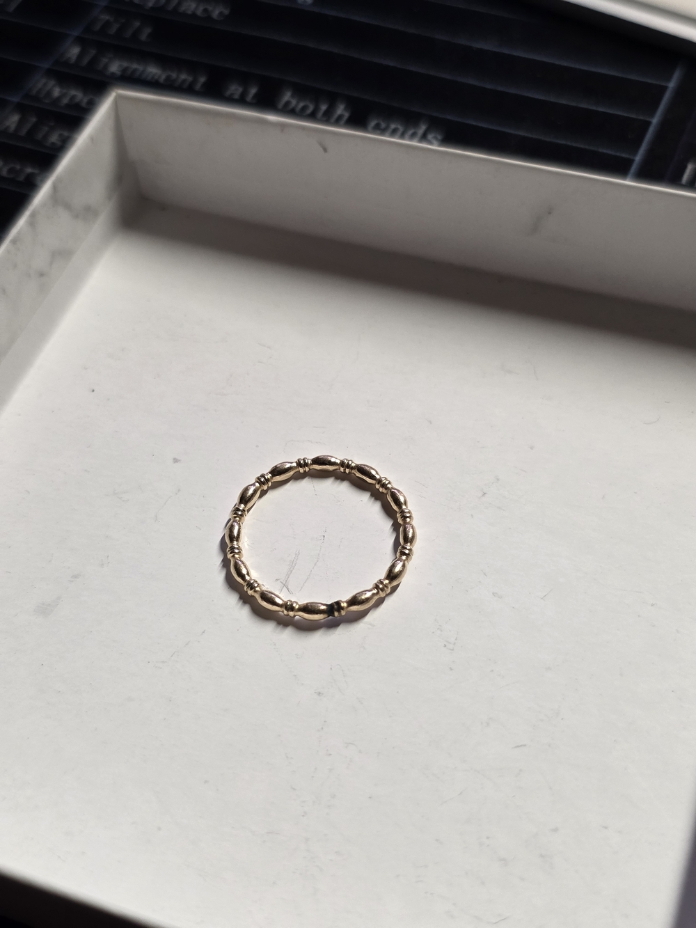 Stampd Gold Beaded Link Ring